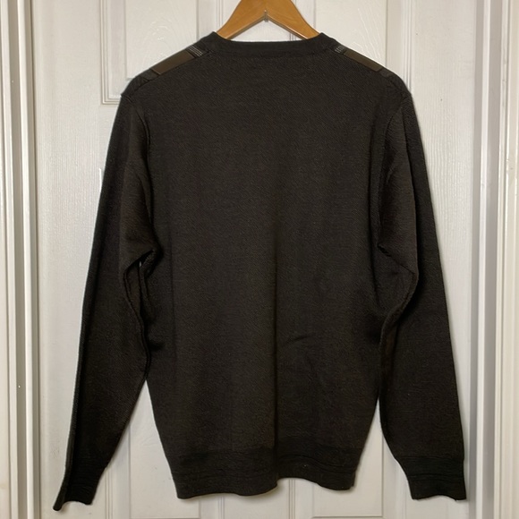 Barcelino Men’s Wool Mid Century Classic Gentlemen’s Brown Sweater Size Medium - Picture 6 of 9